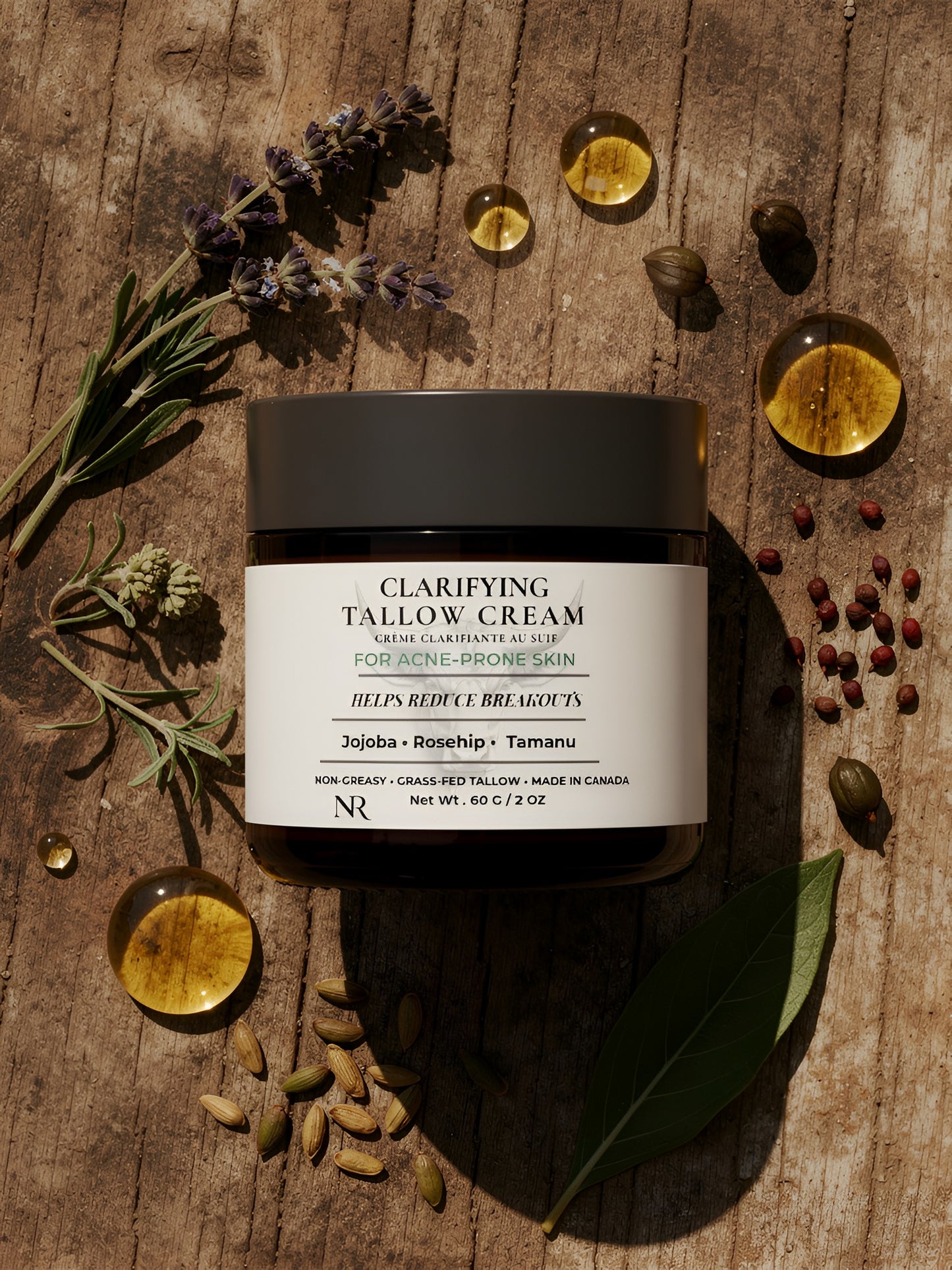 Clarifying Tallow Cream - For Acne-Prone, Sensitive Skin