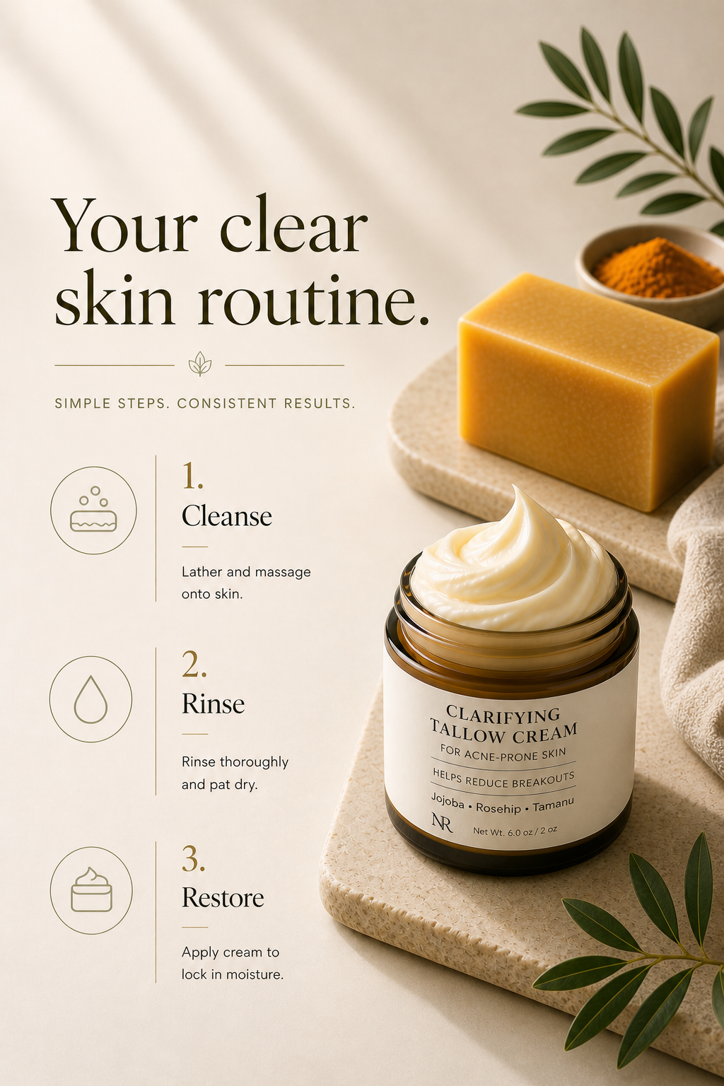 Clear Skin Routine – Daily Acne System for Balanced, Breakout-Prone Skin
