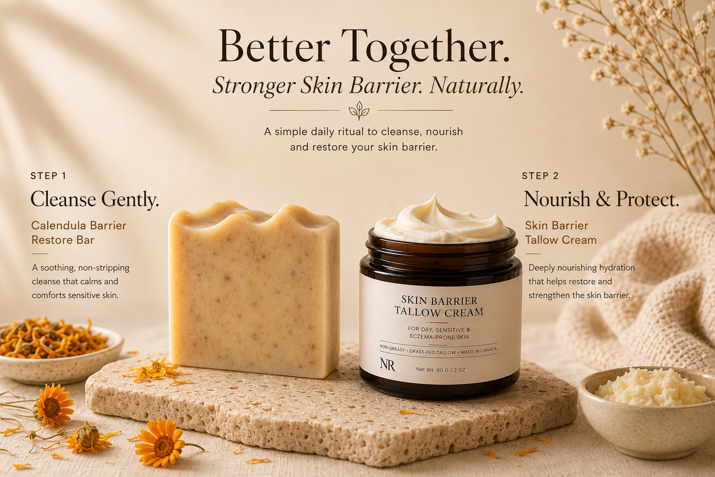 Skin Barrier Tallow Cream - For Dry, Eczema-Prone Skin