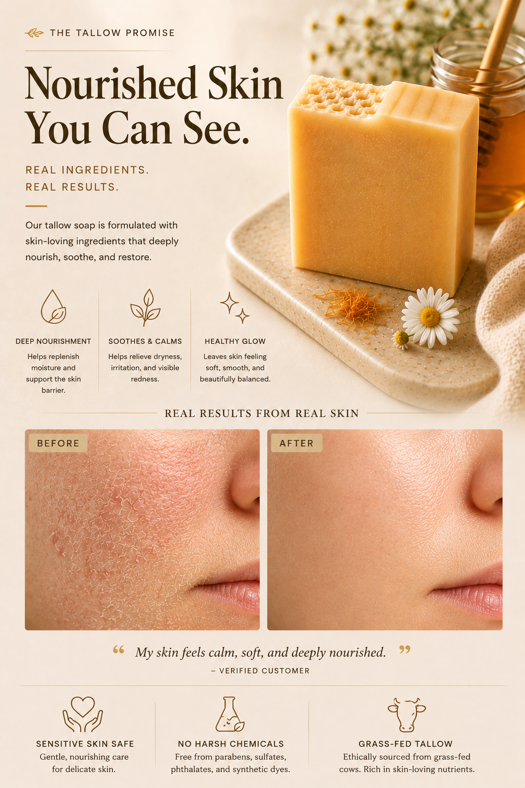 🍯Honey Rescue- Nourishing bar for dry sensitive skin