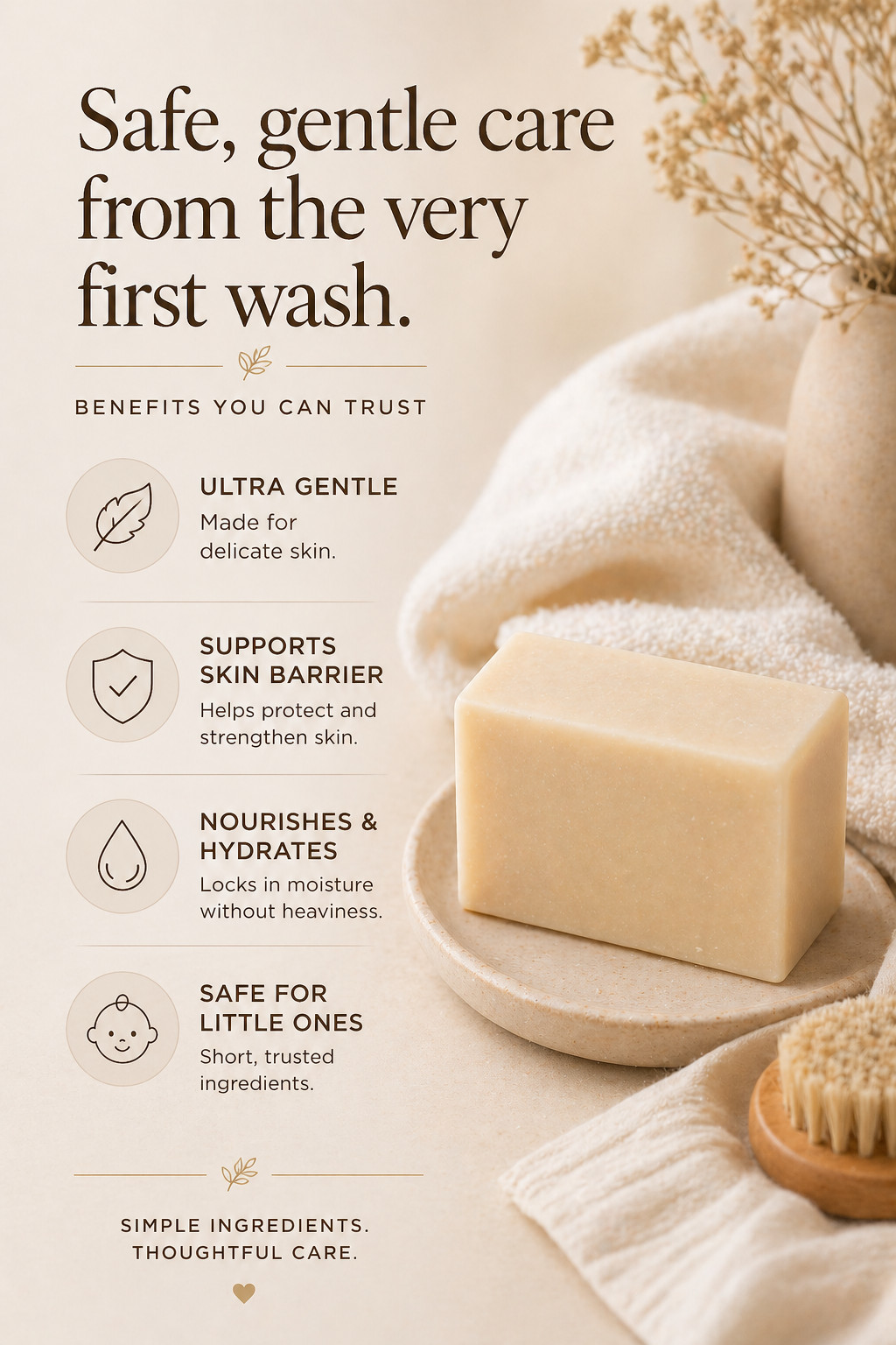 👶 PURE BEGINNINGS BABY BA – Minimal, Fragrance-Free Cleanser for Babies