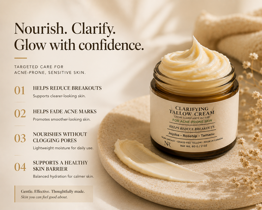 Clarifying Tallow Cream – For Acne-Prone, Sensitive Skin