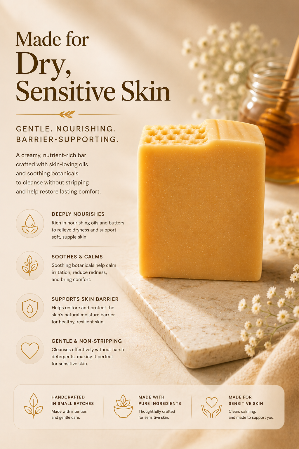 🍯Honey Rescue- Nourishing bar for dry sensitive skin