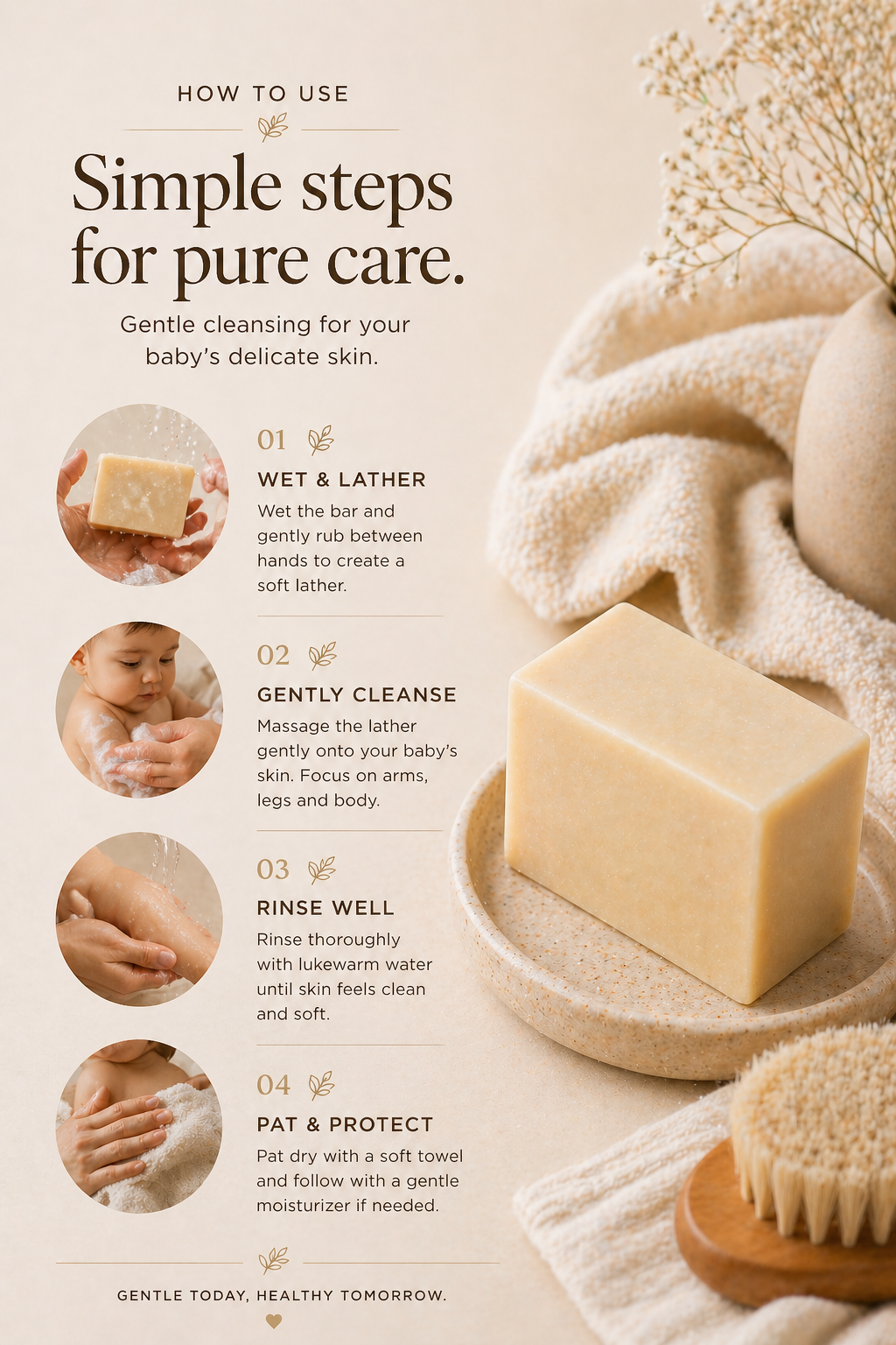 👶 PURE BEGINNINGS BABY BA – Minimal, Fragrance-Free Cleanser for Babies